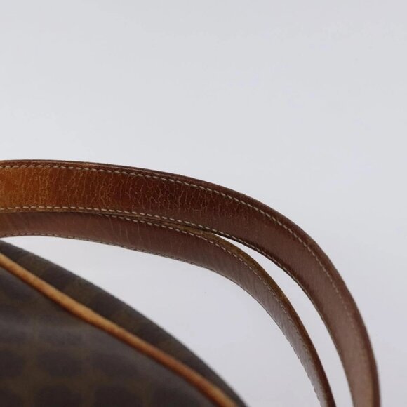 CELINE Macadam Canvas Hand Bag PVC Leather Brown Gold Auth 119983 - Picture 9 of 16